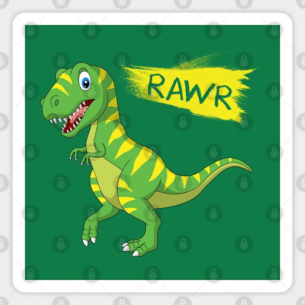 Dino Rawr Magnet by Rikudou